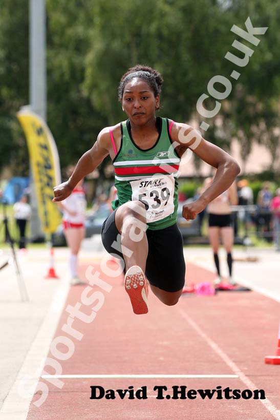 Ahtollah Rose, under-20s triple jump, Northern under-15/17/20s.